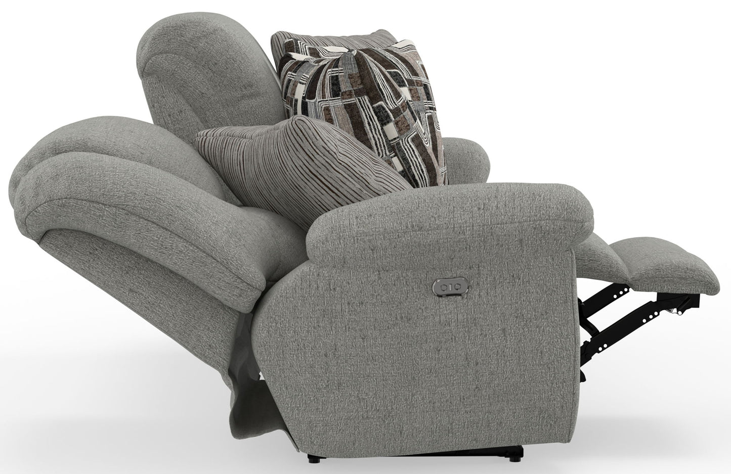 Trifecta - Sofa With 3 Recliners and Drop Down Table - Hornell Furniture Outlet