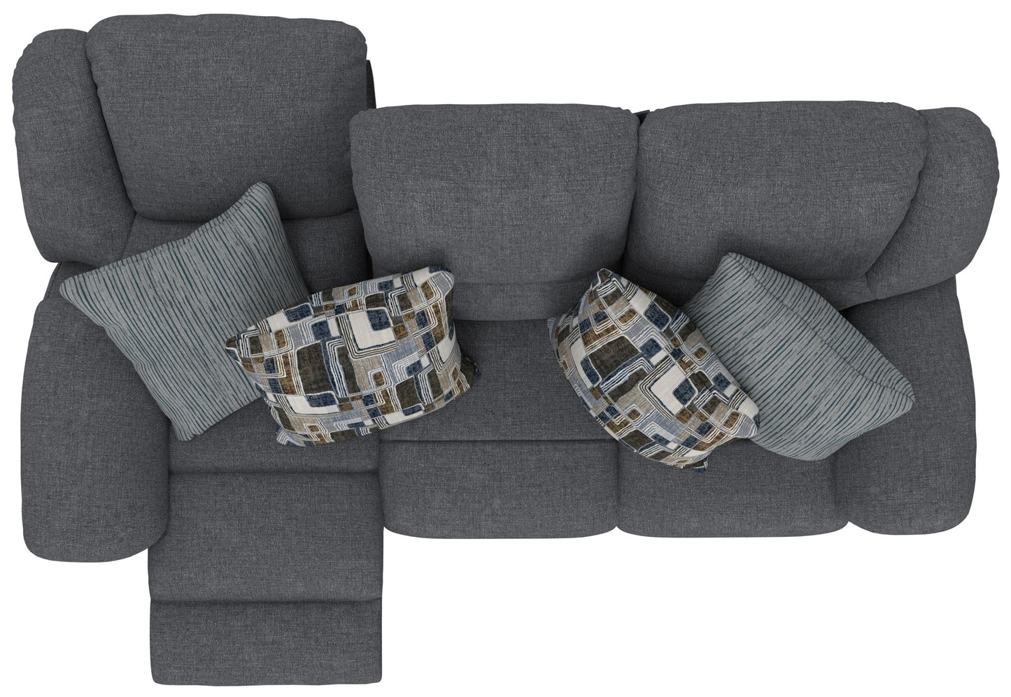 Trifecta - Sofa With 3 Recliners and Drop Down Table - Hornell Furniture Outlet