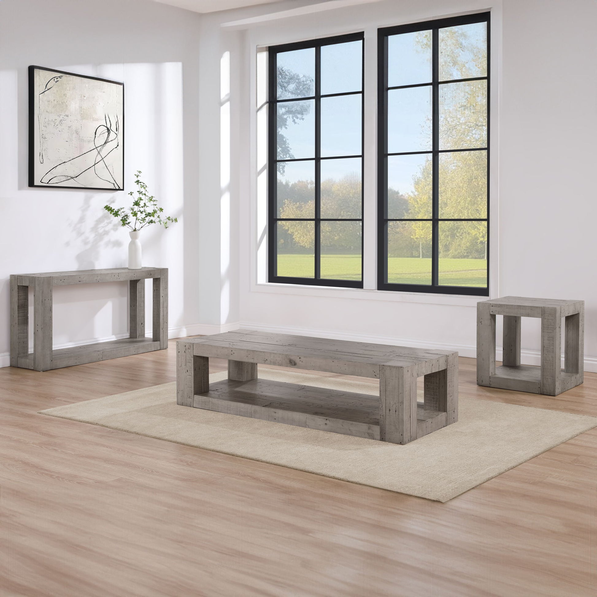 Pinedale - Cocktail Table With Casters - Tan - Hornell Furniture Outlet
