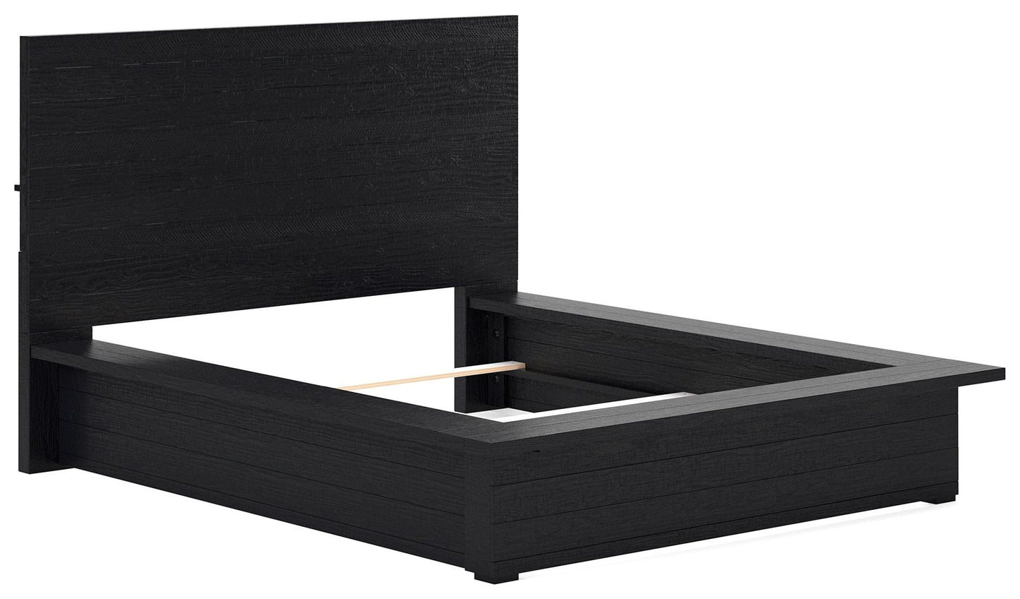 Londer - Black - Queen Panel Bed - Hornell Furniture Outlet