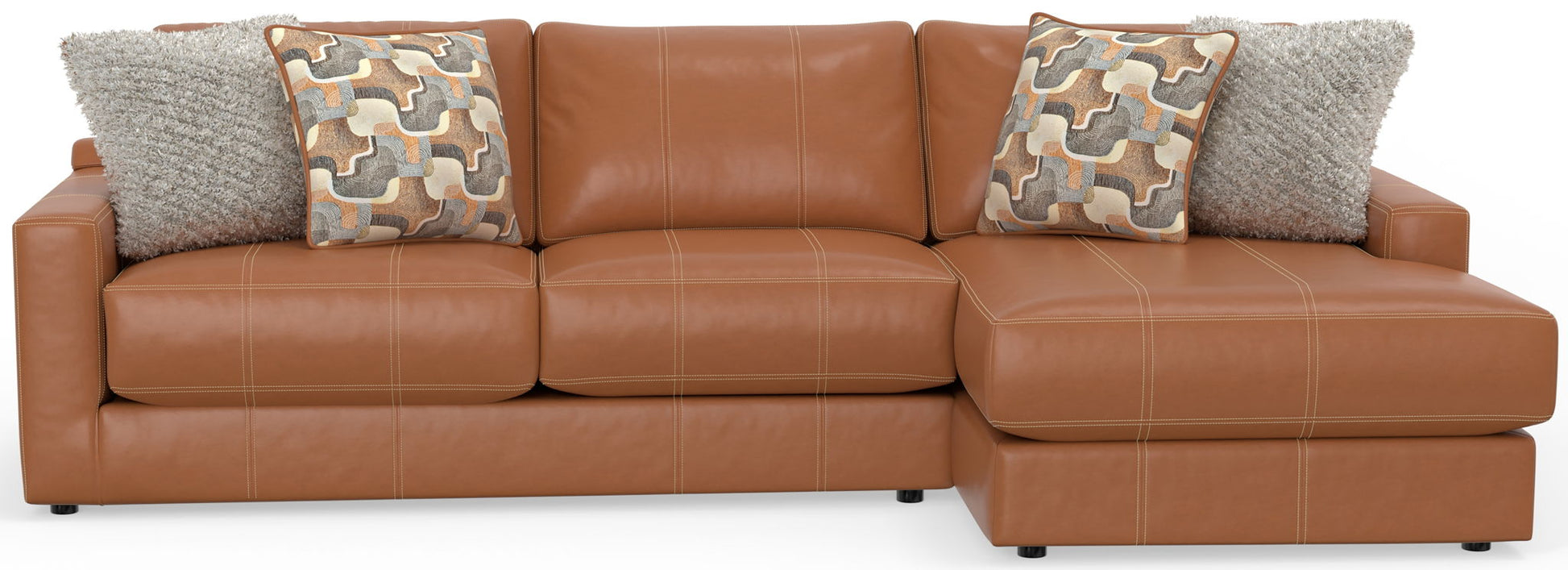 Minori - Italian Leather Sectional - Hornell Furniture Outlet