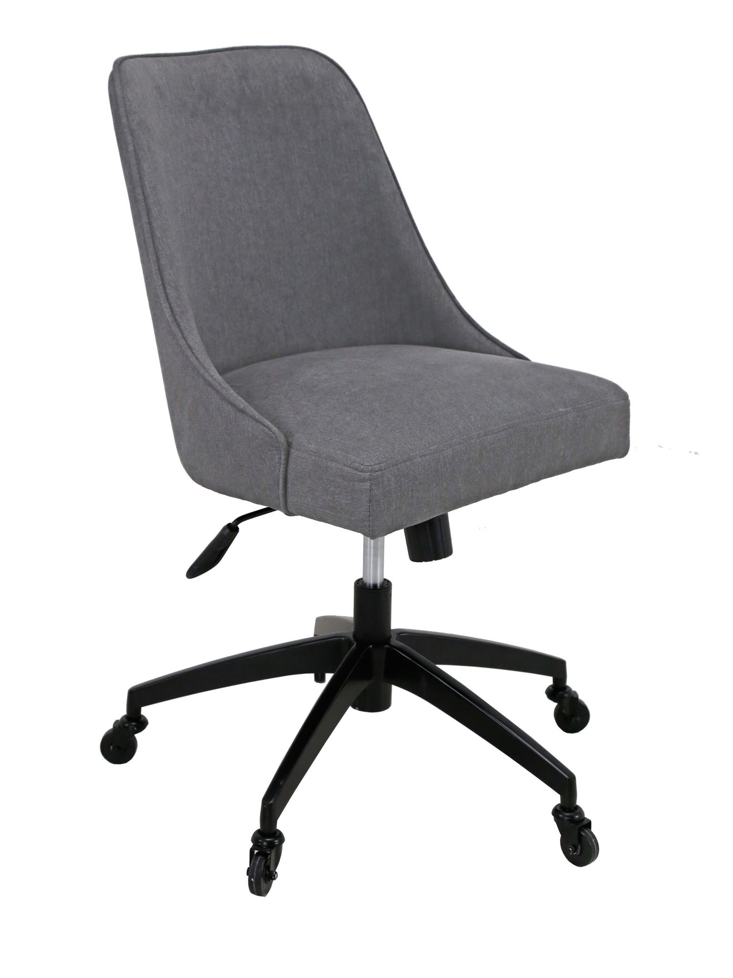 Kinsley - Swivel Upholstered Desk Chair - Dark Gray - Hornell Furniture Outlet
