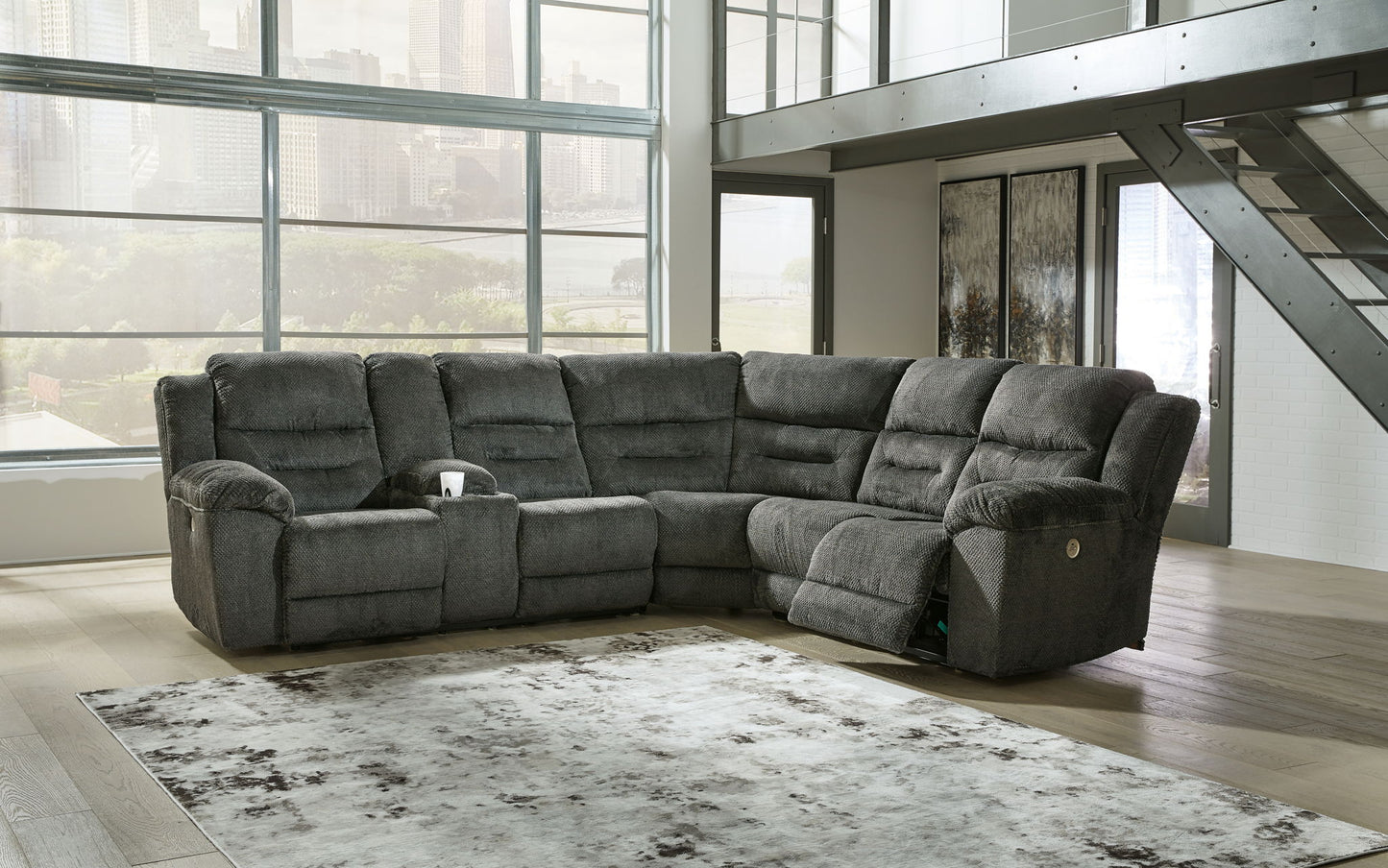 Nettington - Power Reclining Sectional - Hornell Furniture Outlet