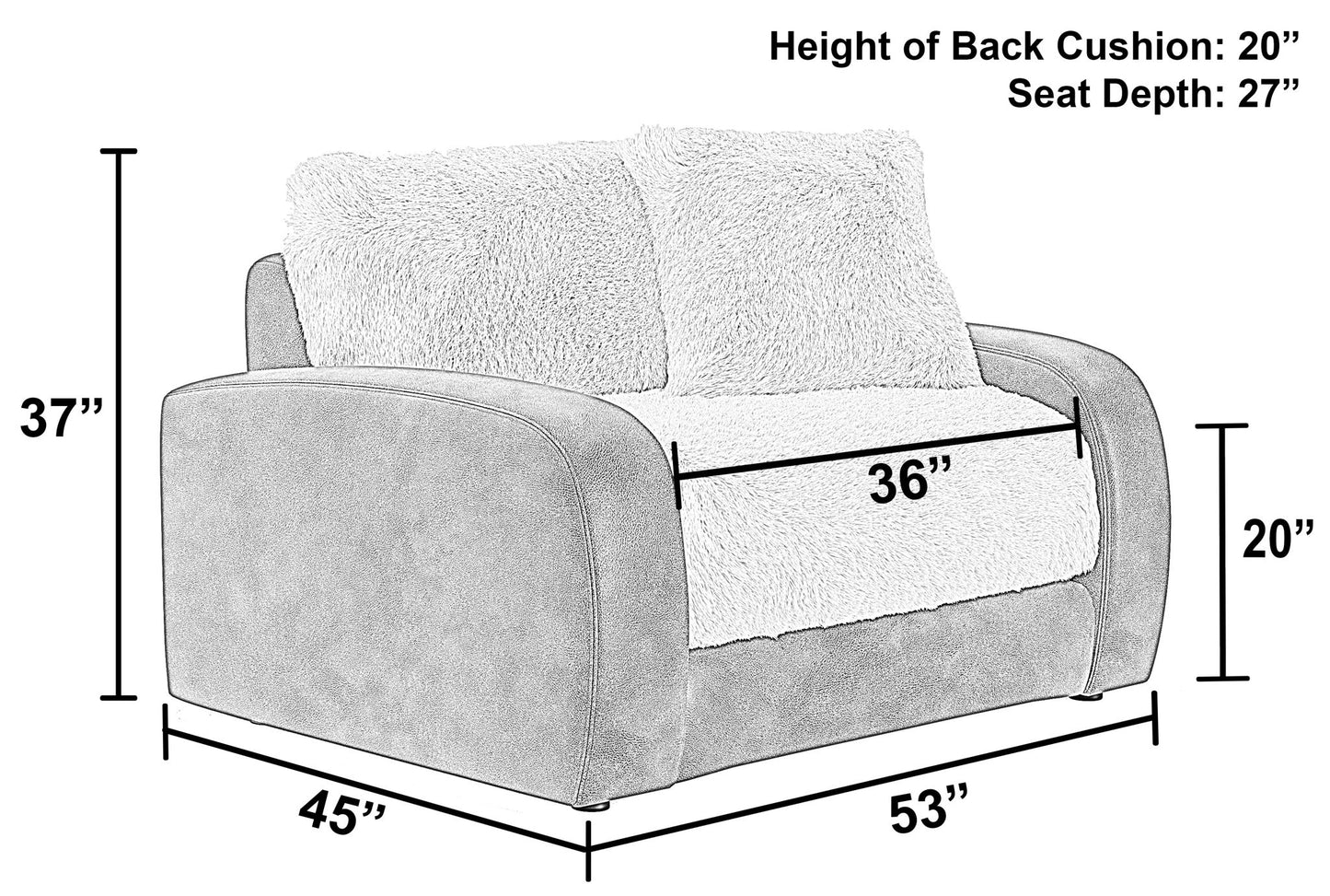 Snowball - Chair & 1/2 - Taupe - Hornell Furniture Outlet