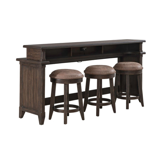 Paradise Valley - 4 Piece Living Room Set - Dark Brown - Hornell Furniture Outlet