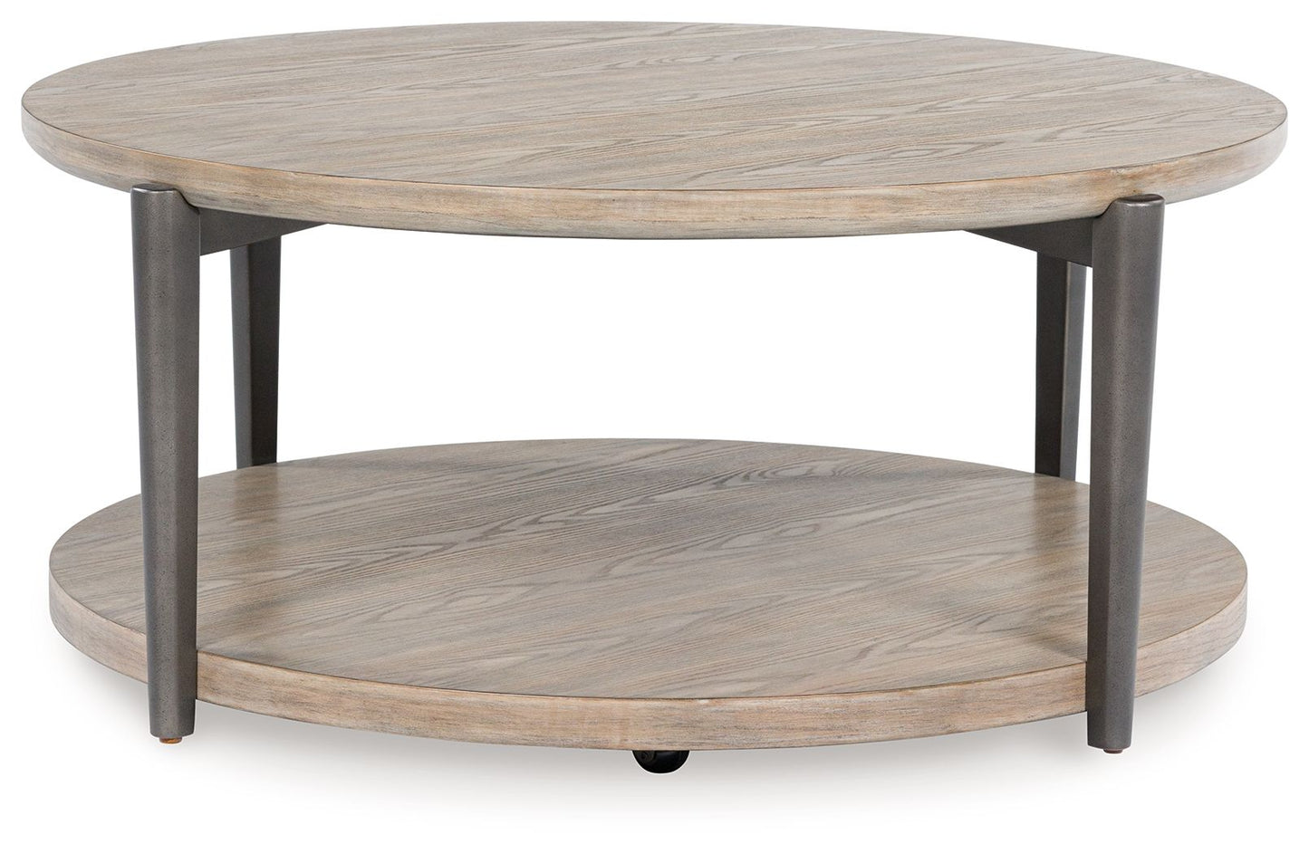 Dyonton - Light Grayish Brown - Round Cocktail Table - Hornell Furniture Outlet