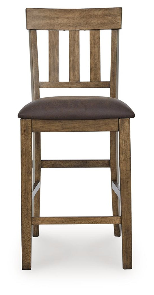 Urbinforte - Upholstered Barstool (Set of 2) - Light Brown - Hornell Furniture Outlet