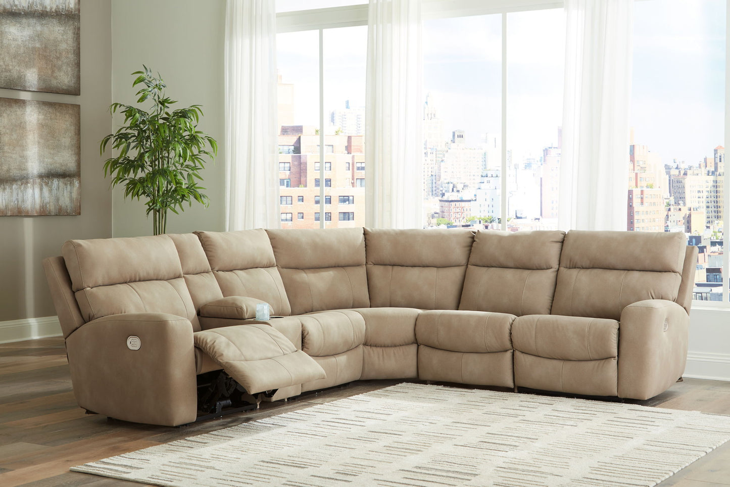 Next - gen Durapella - Power Reclinering Sectional Set - Hornell Furniture Outlet