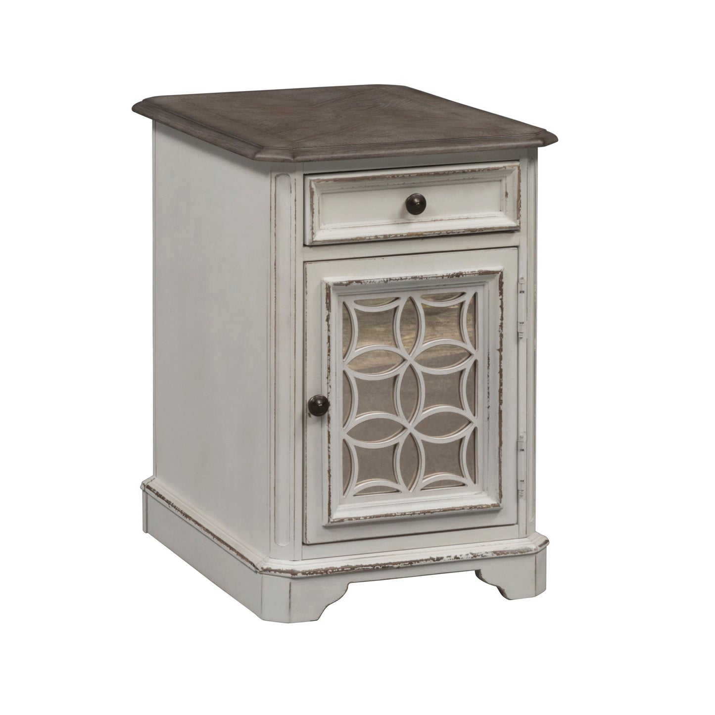 Magnolia Manor - Chair Side Table - White - Hornell Furniture Outlet