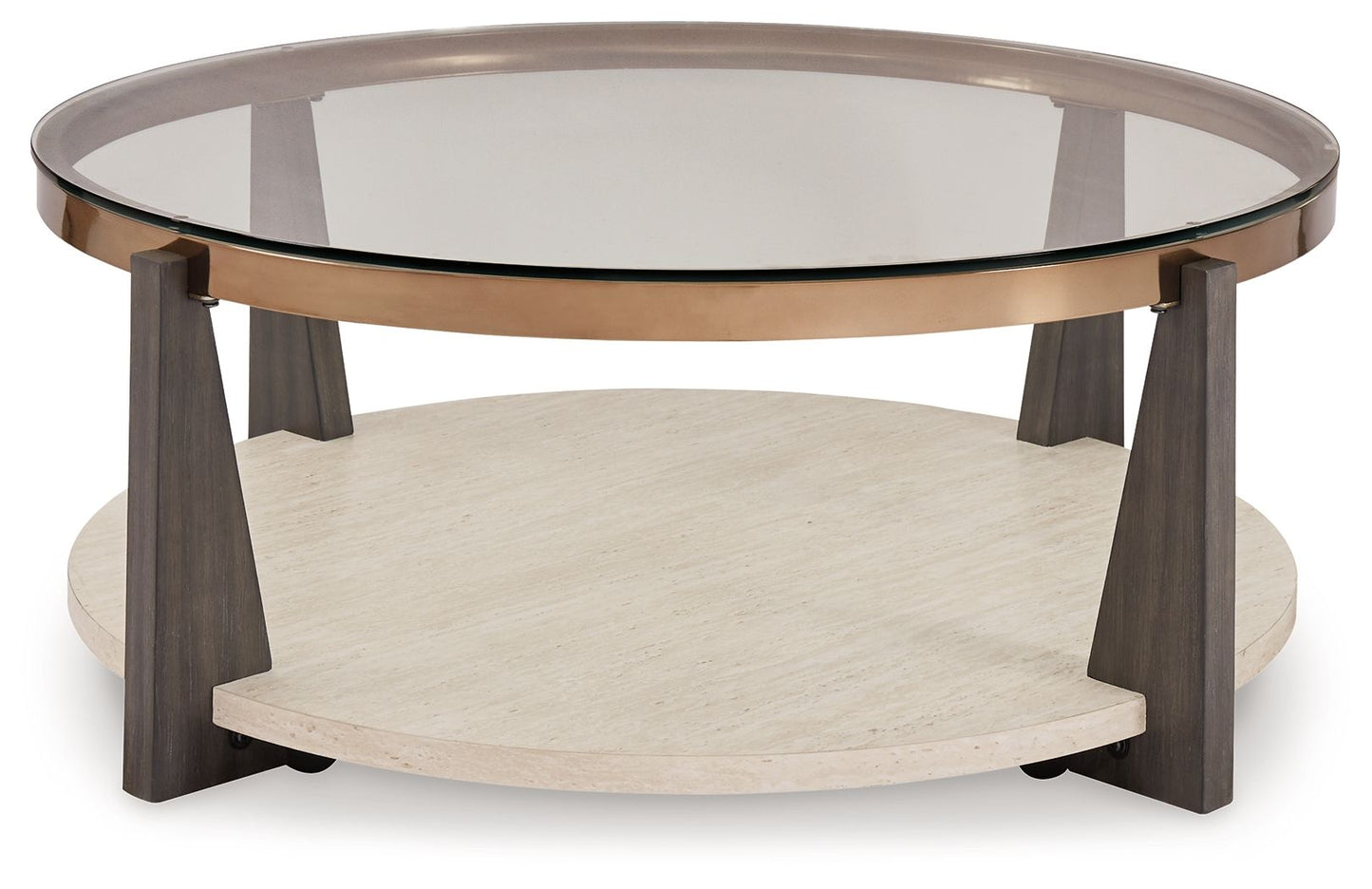 Frazwa - Multi - Round Cocktail Table - Hornell Furniture Outlet