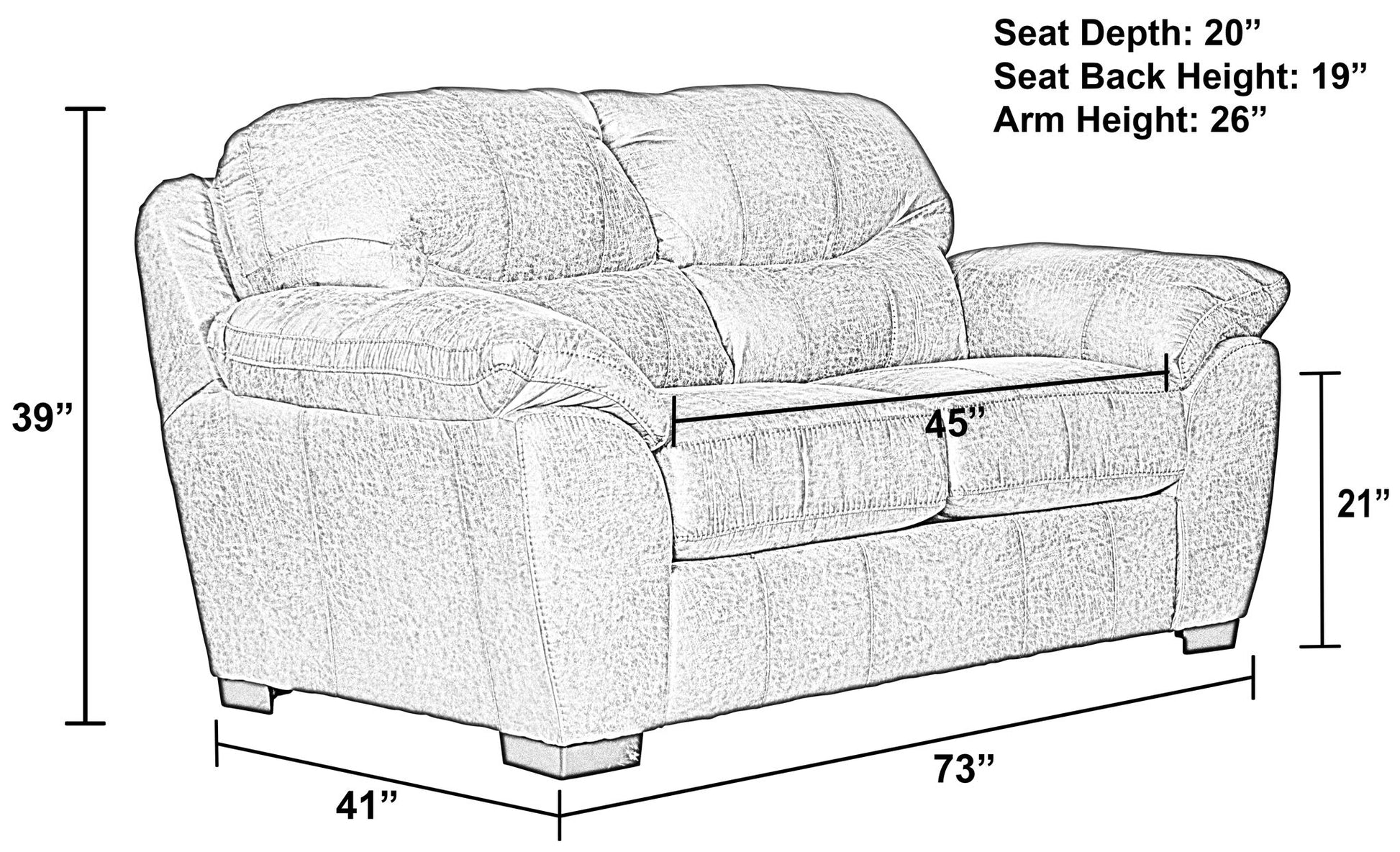 Grant - Loveseat - Hornell Furniture Outlet