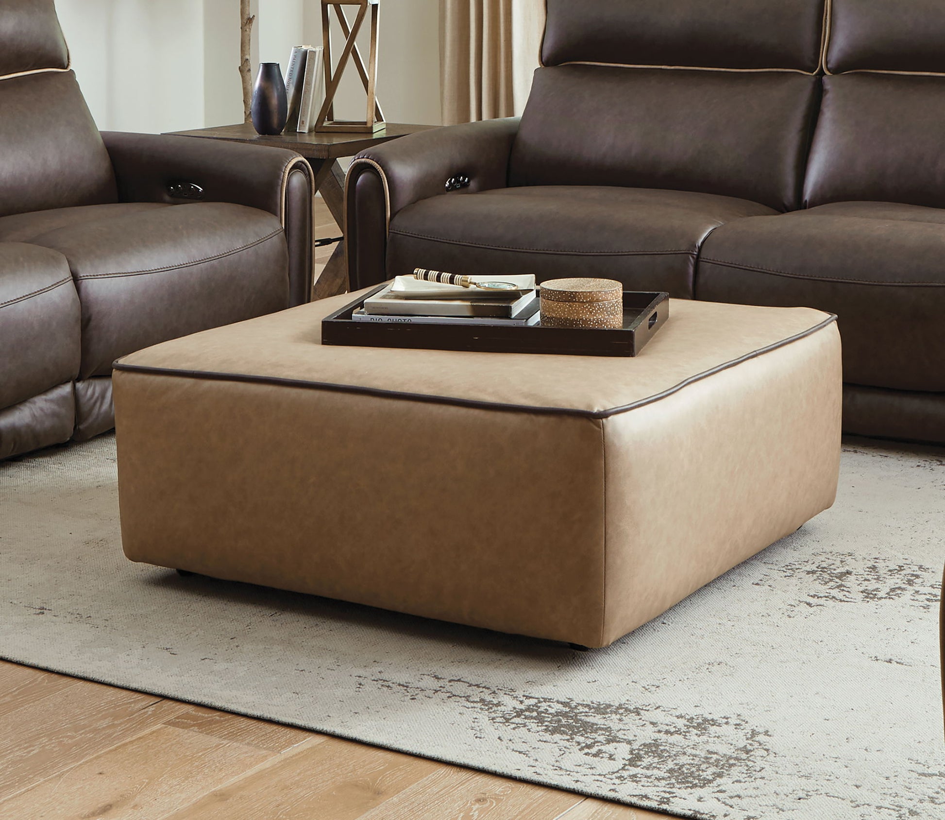 Nico - Castered Cocktail Ottoman - Hornell Furniture Outlet