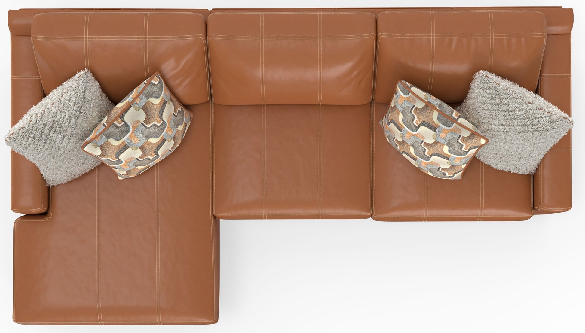 Minori - Italian Leather Sectional - Hornell Furniture Outlet