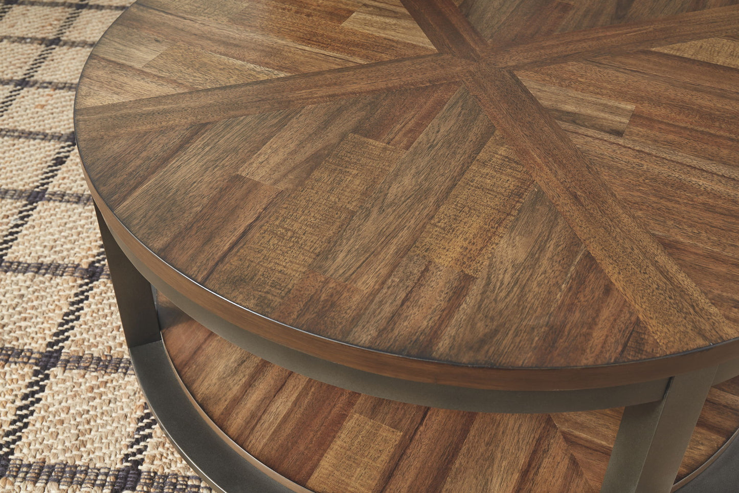 Roybeck - Light Brown / Bronze - Occasional Table Set (Set of 3) - Hornell Furniture Outlet