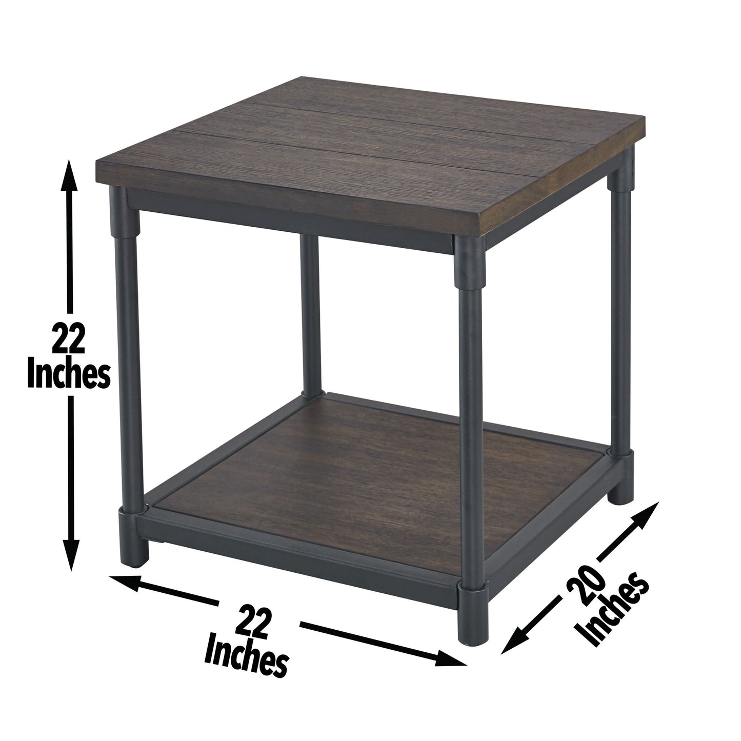 Prescott - End table - Brown - Hornell Furniture Outlet