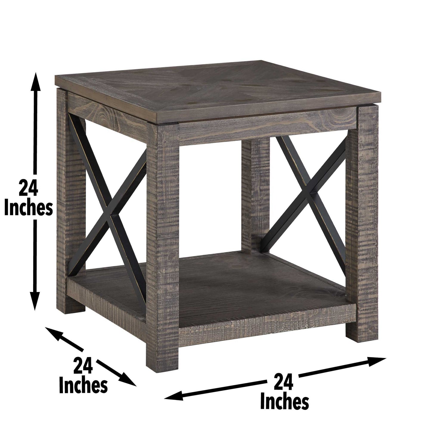 Dexter - Square End Table - Brown - Hornell Furniture Outlet