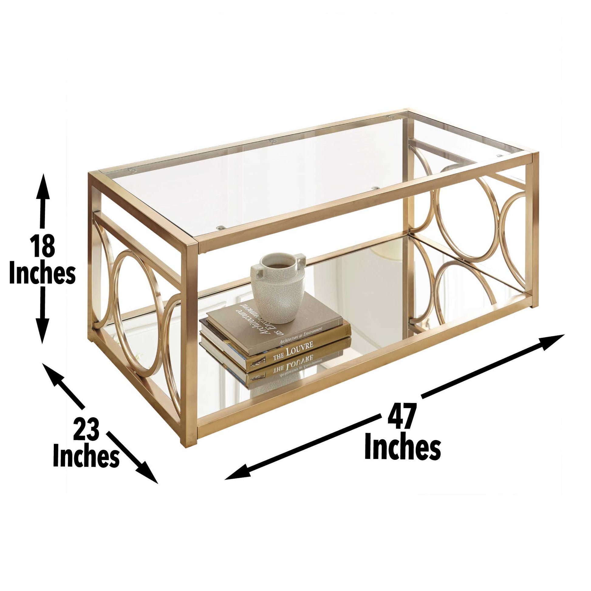 Olympia - Coffee Table - Gold - Hornell Furniture Outlet