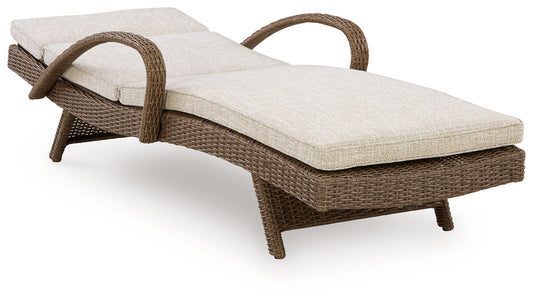 Laguna Heights - Chaise Lounge With Cushion - Beige - Hornell Furniture Outlet