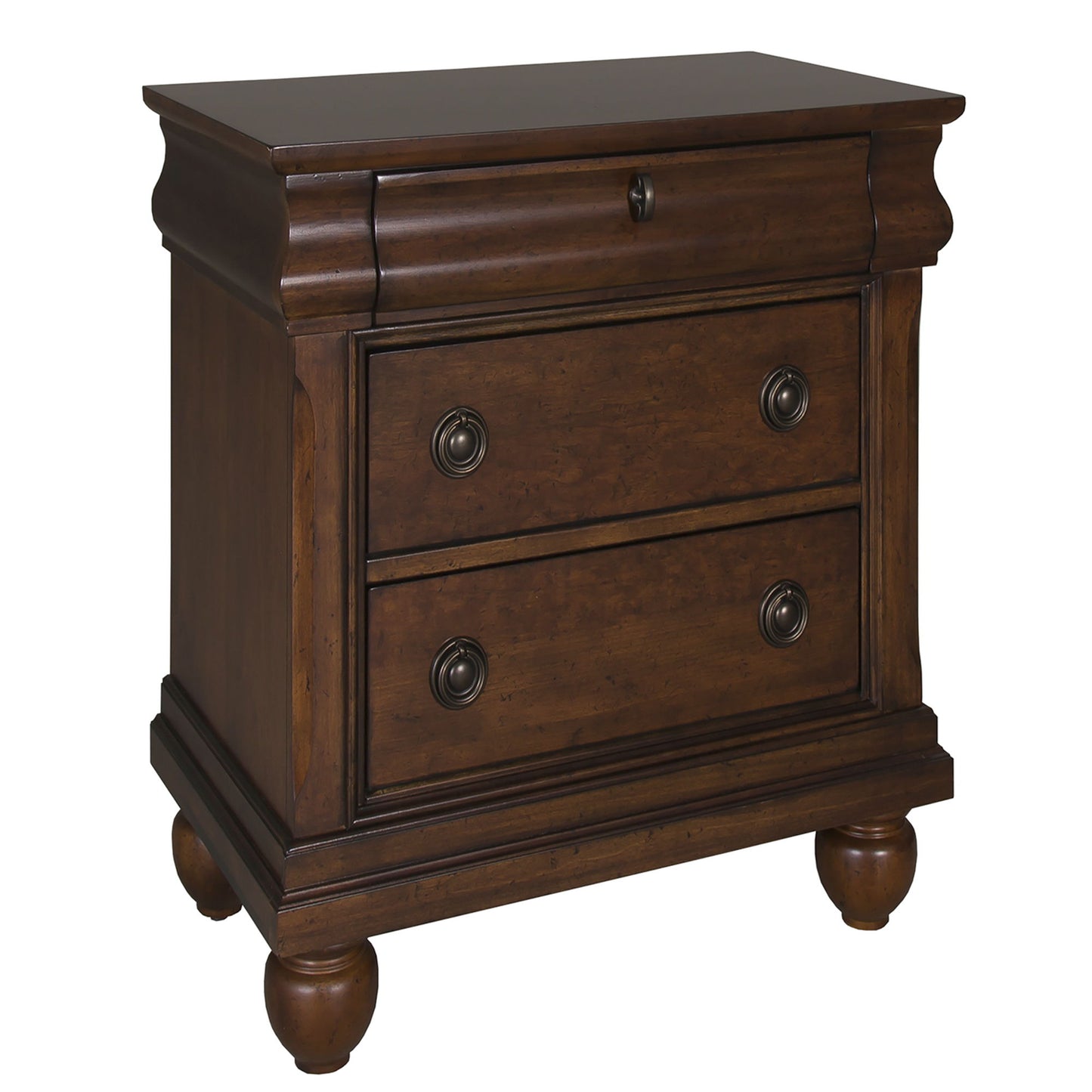 Rustic Traditions - Nightstand - Dark Brown - Hornell Furniture Outlet