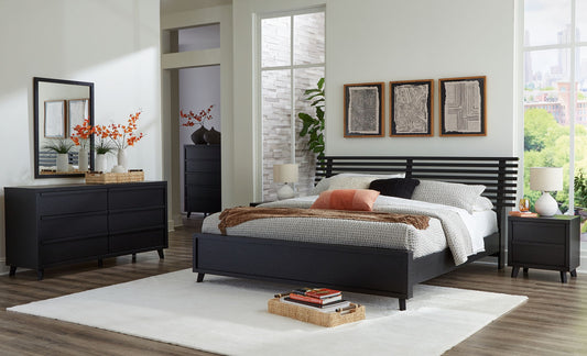 Danziar - Slat Panel Bedroom Set - Hornell Furniture Outlet