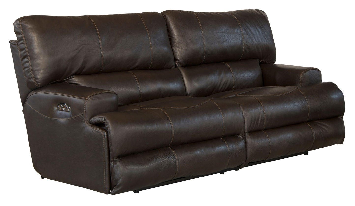 Wembley - Power Headrest Power Lay Flat Reclining Sofa - Hornell Furniture Outlet