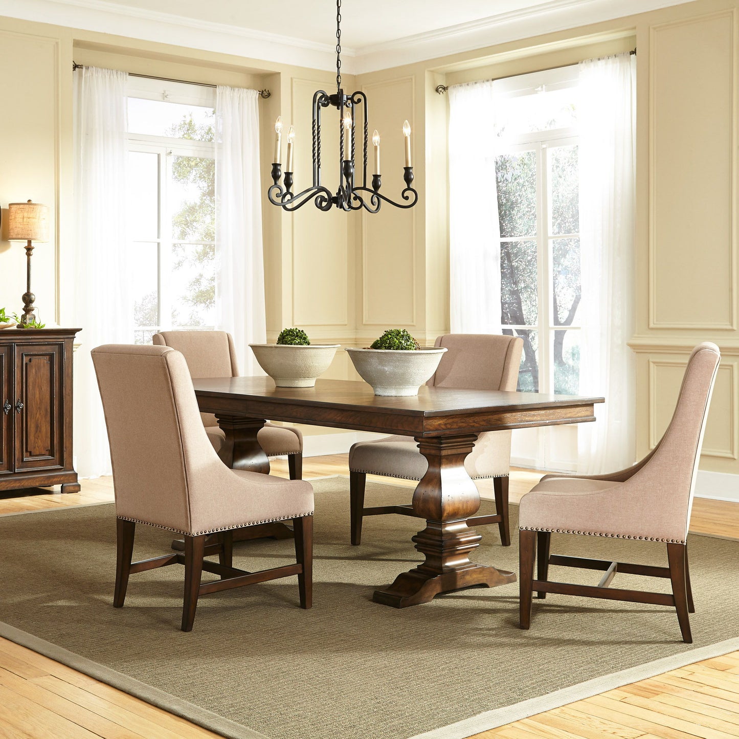 Armand - Trestle Table Set - Hornell Furniture Outlet