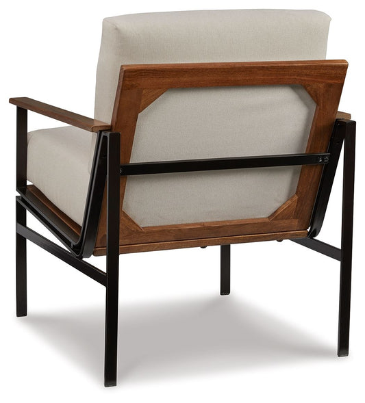 Tilden - Accent Chair - Ivory / Brown - Hornell Furniture Outlet