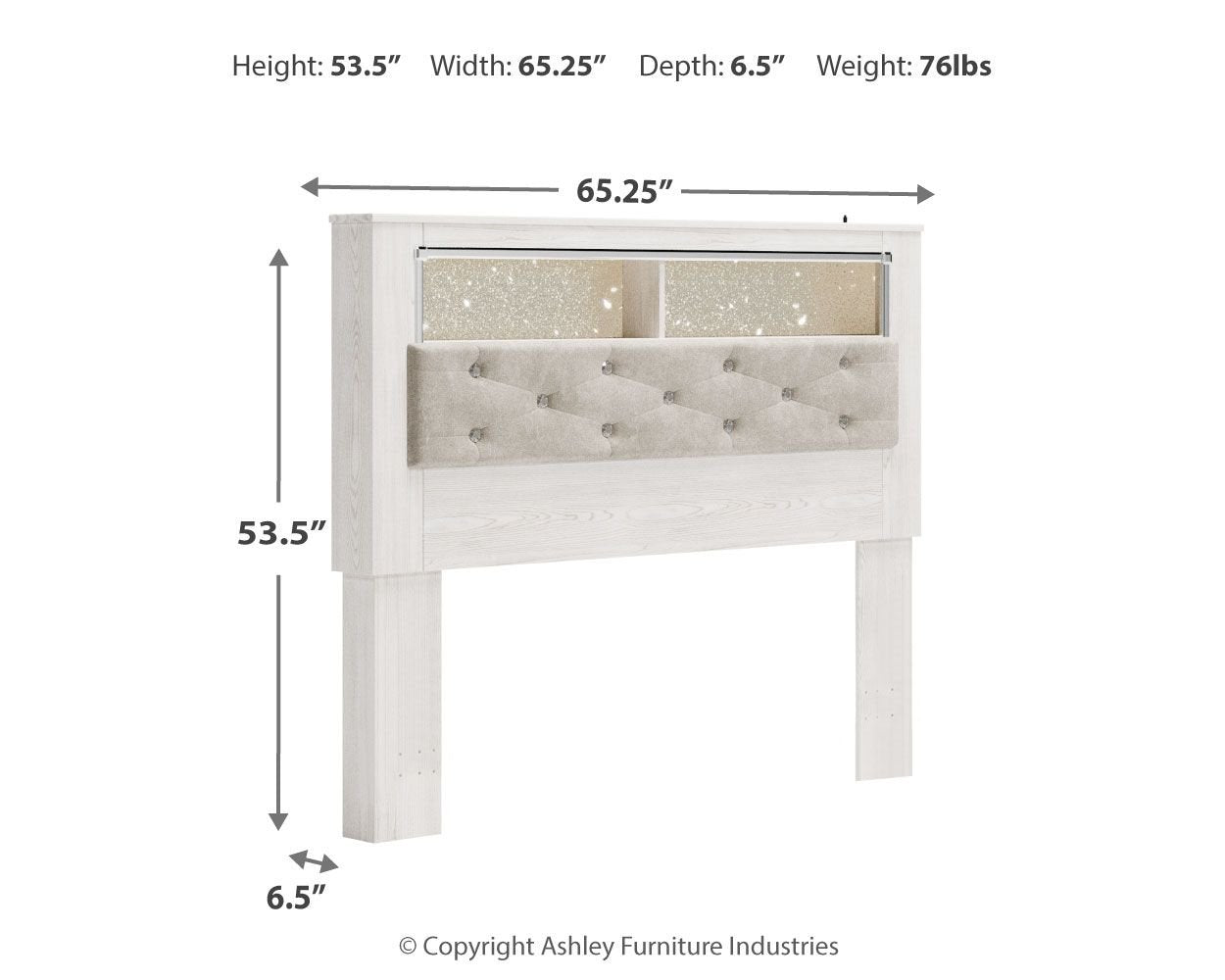 Altyra - Panel Bookcase Headboard - Hornell Furniture Outlet