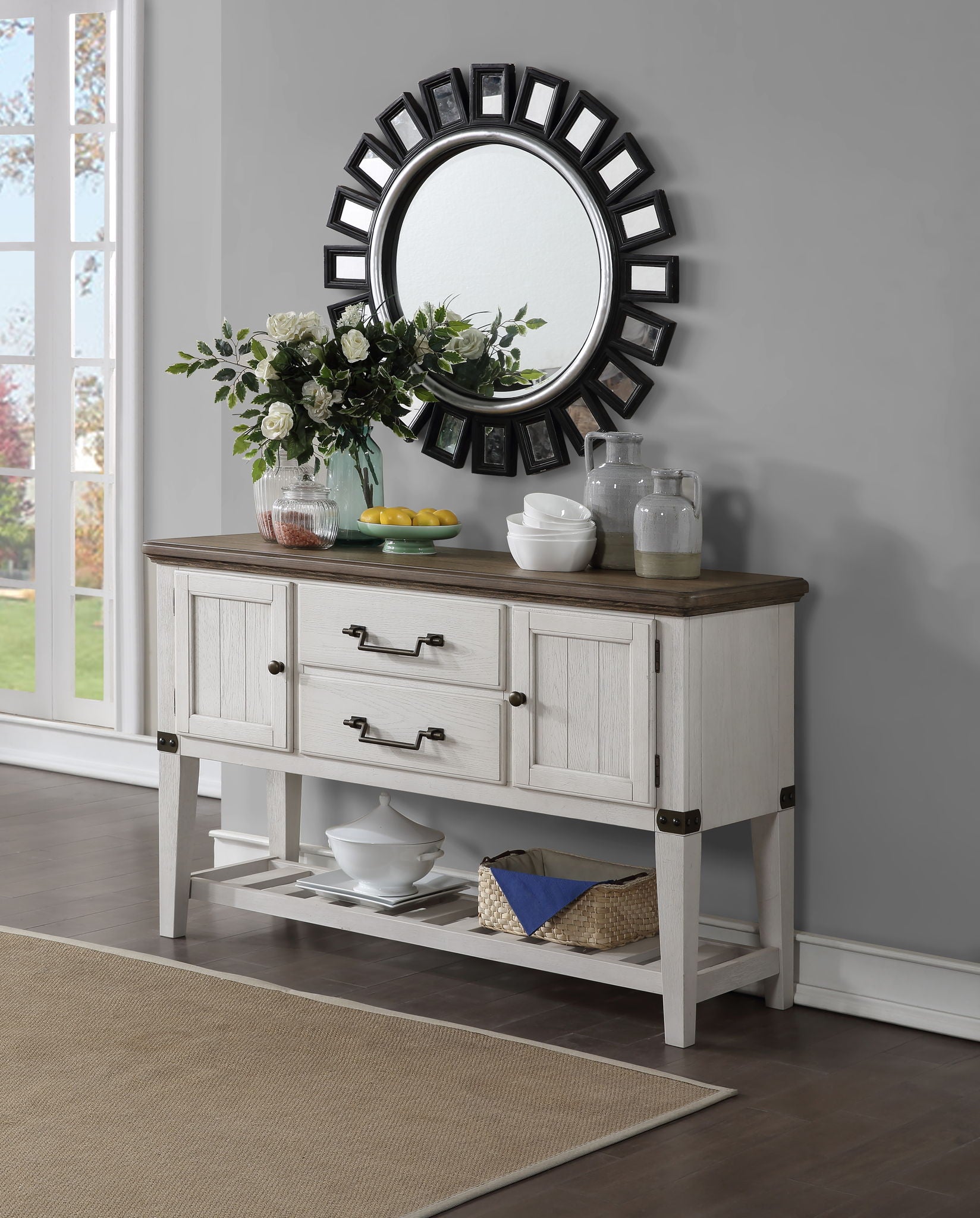 Pendleton - Server - White - Hornell Furniture Outlet