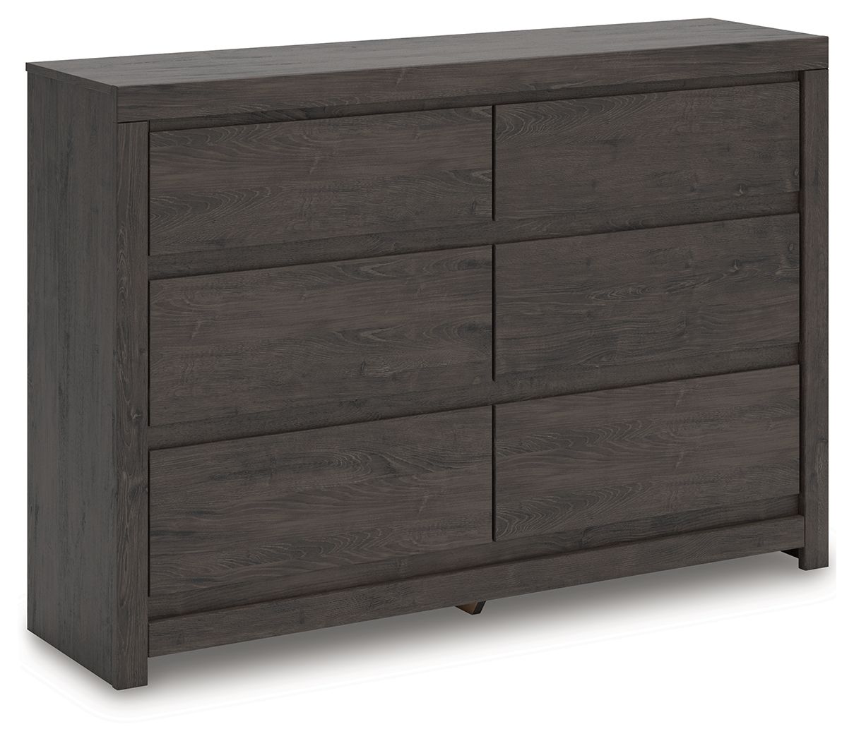Fraluna - Charcoal - Six Drawer Dresser - Hornell Furniture Outlet