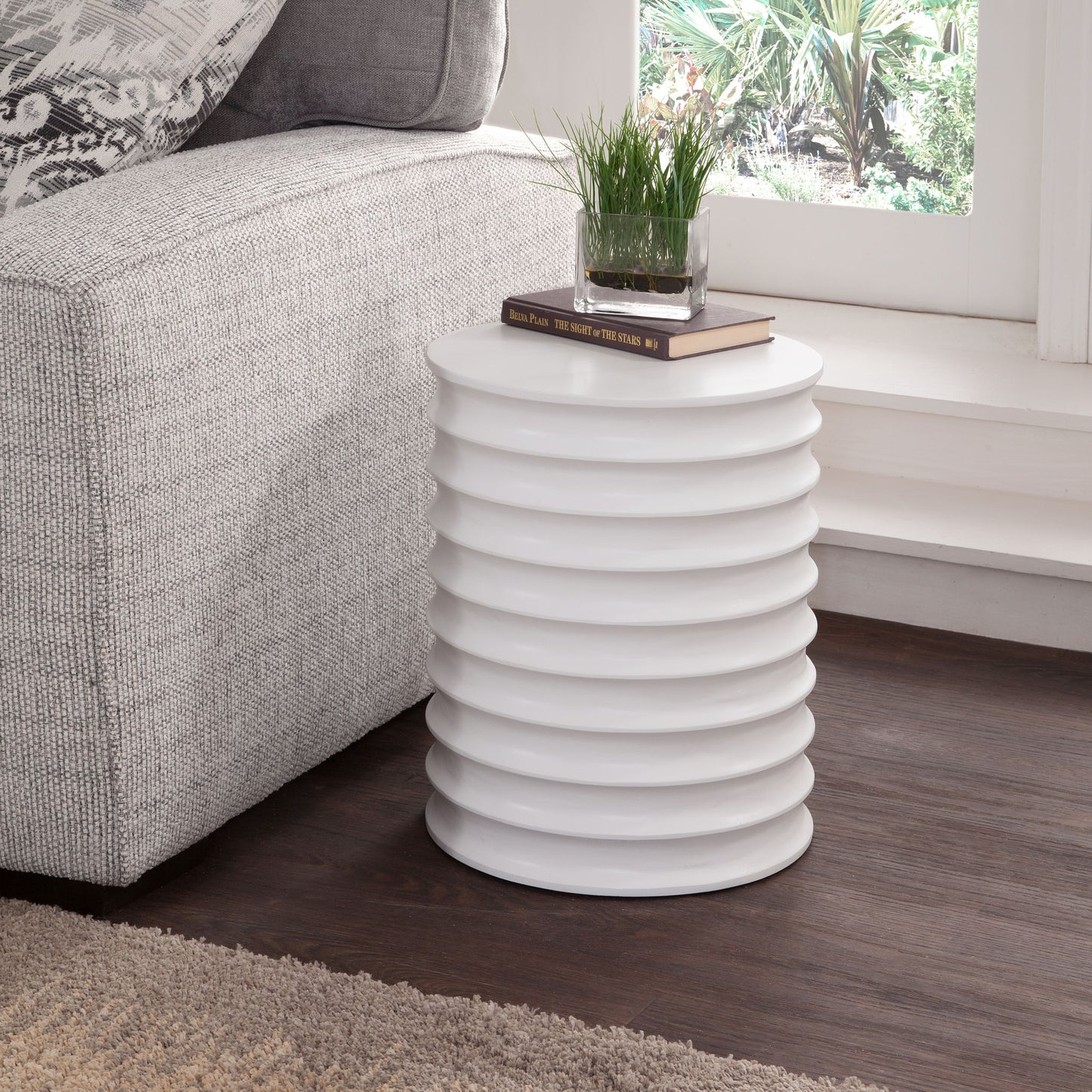 Griffin - Side Table - White - Hornell Furniture Outlet