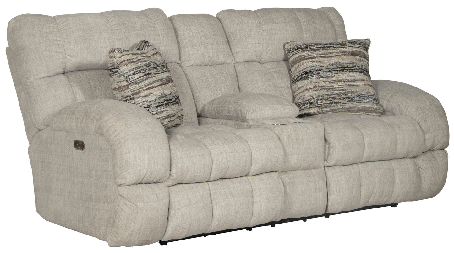 Ashland - Power Lay Flat Reclining Console Loveseat - Hornell Furniture Outlet