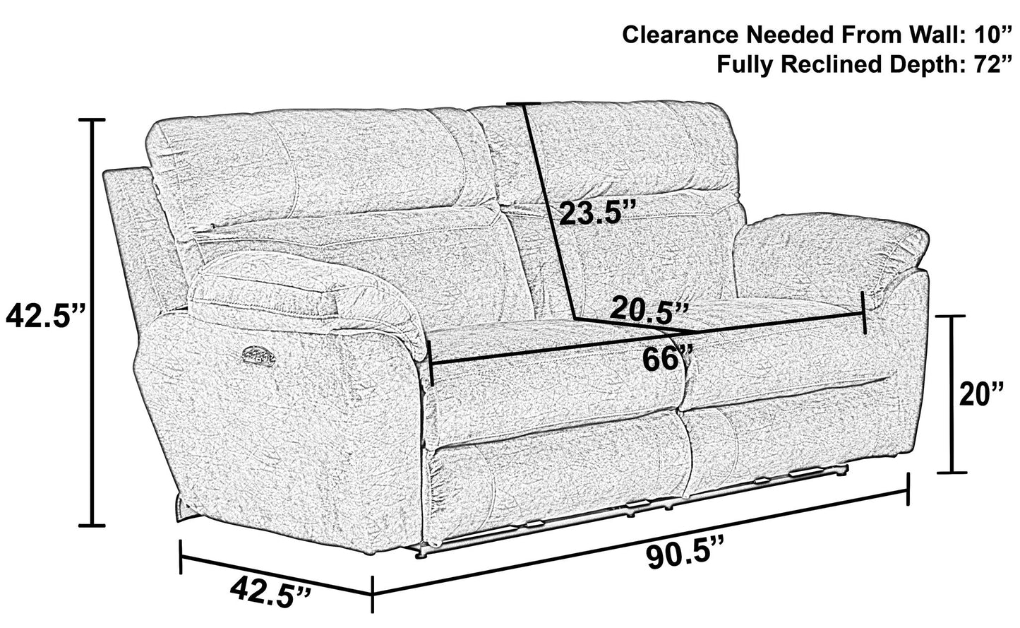 Sedona - Power Headrest With Lumbar Lay Flat Reclining Sofa - Hornell Furniture Outlet