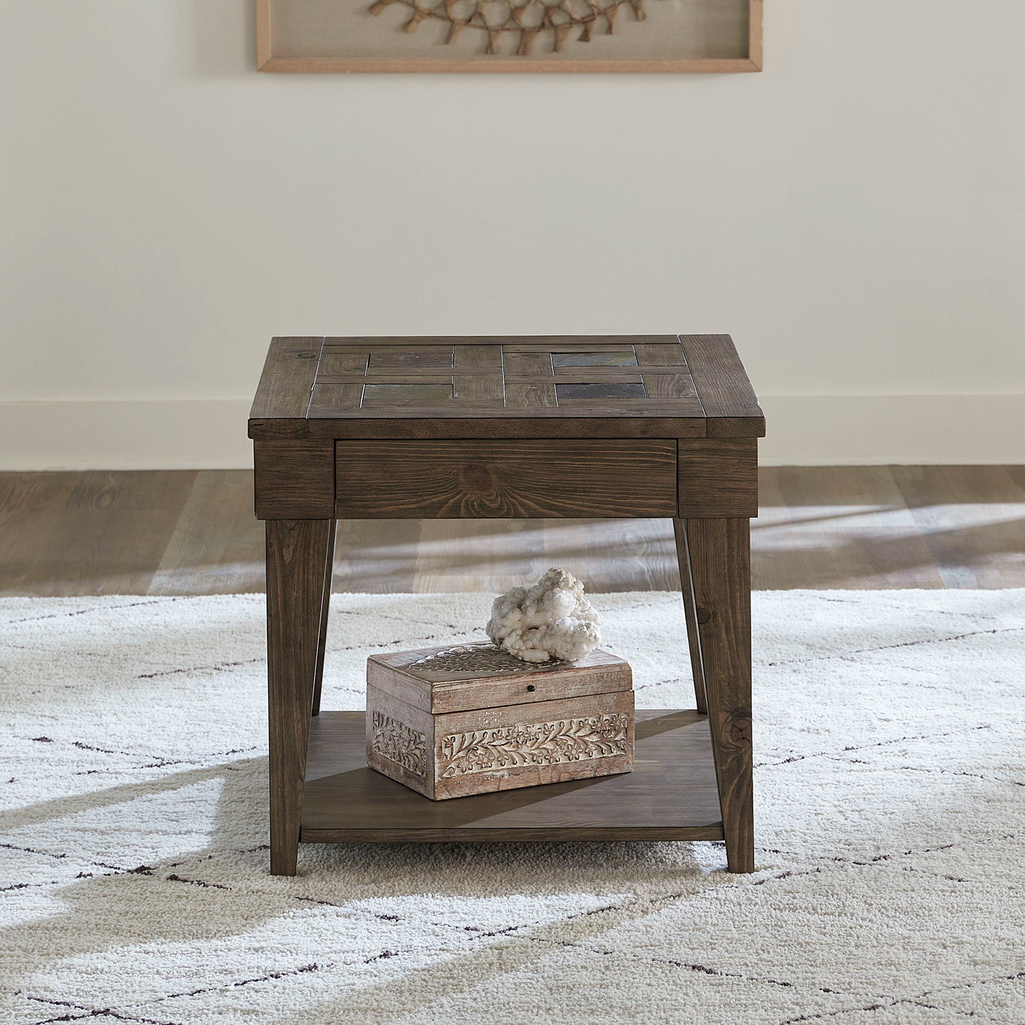 Arrowcreek - End Table - Dark Brown - Hornell Furniture Outlet