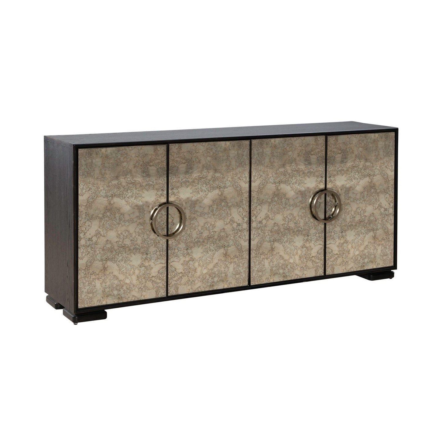 Barlowe - 4 Door Accent Cabinet - Brown - Hornell Furniture Outlet