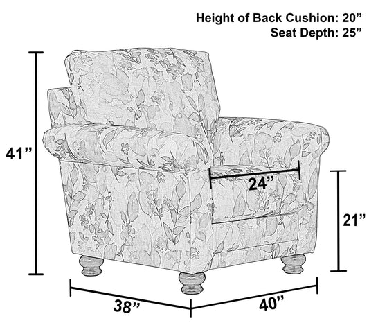 Jonesport - Accent Chair - Grey - Hornell Furniture Outlet