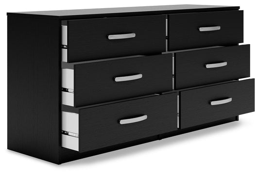 Finch - Six Drawer Dresser - 29'' Height - Black - Hornell Furniture Outlet