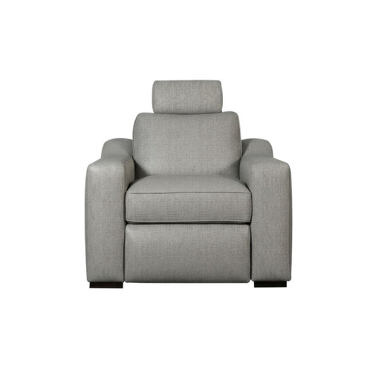 Archer - Loveseat With Power Footrest & ZW - Gray - Hornell Furniture Outlet