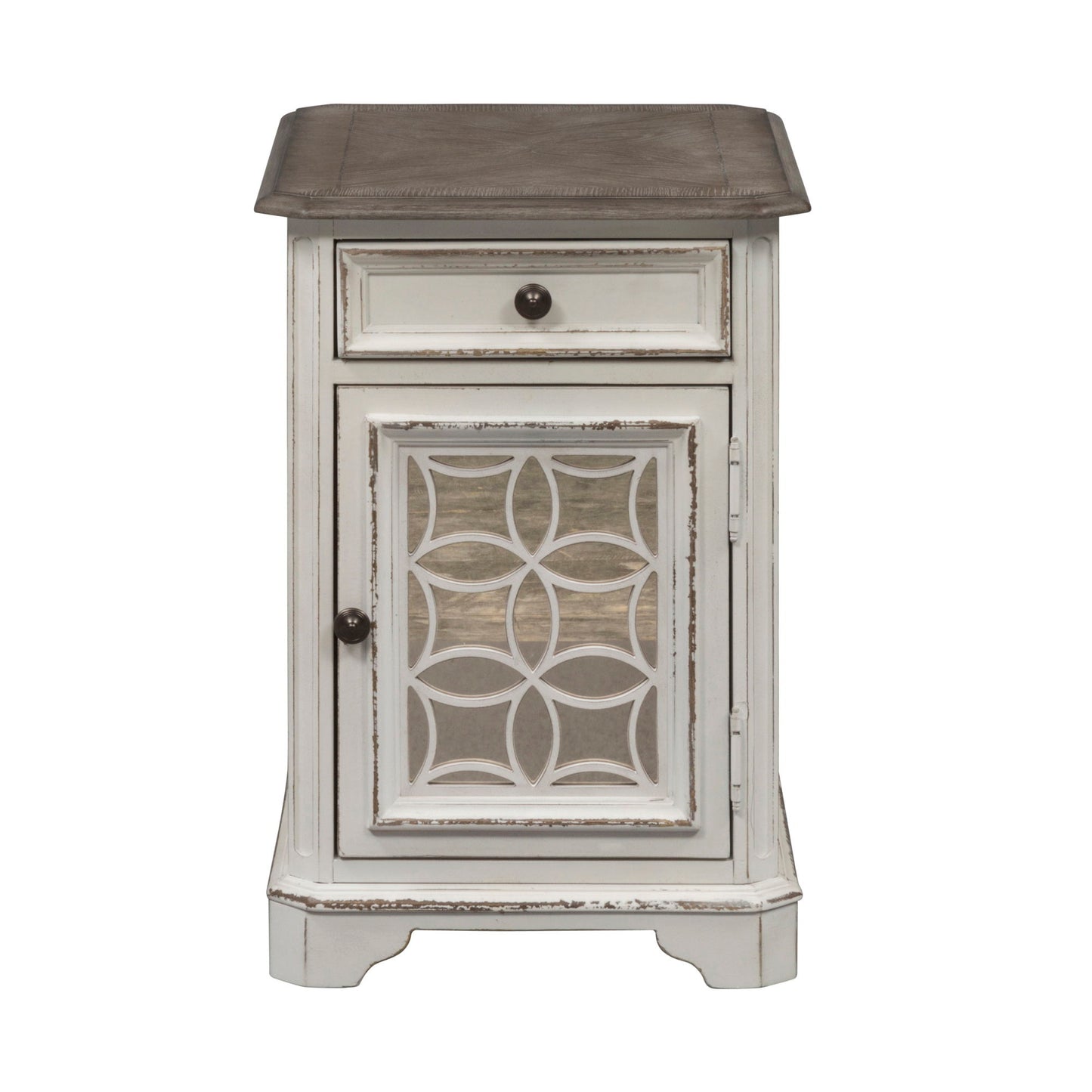 Magnolia Manor - Chair Side Table - White - Hornell Furniture Outlet