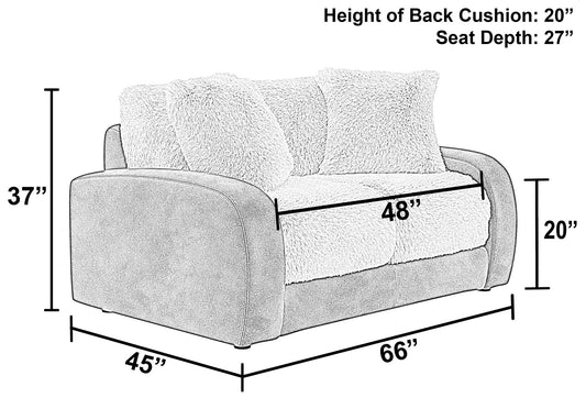 Snowball - Loveseat - Taupe - Hornell Furniture Outlet