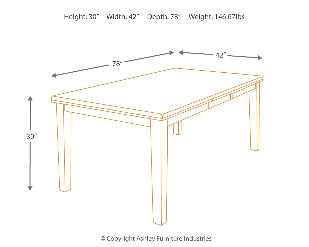 Ralene - Medium Brown - Rectangular Dining Room Butterfly Extension Table - Hornell Furniture Outlet