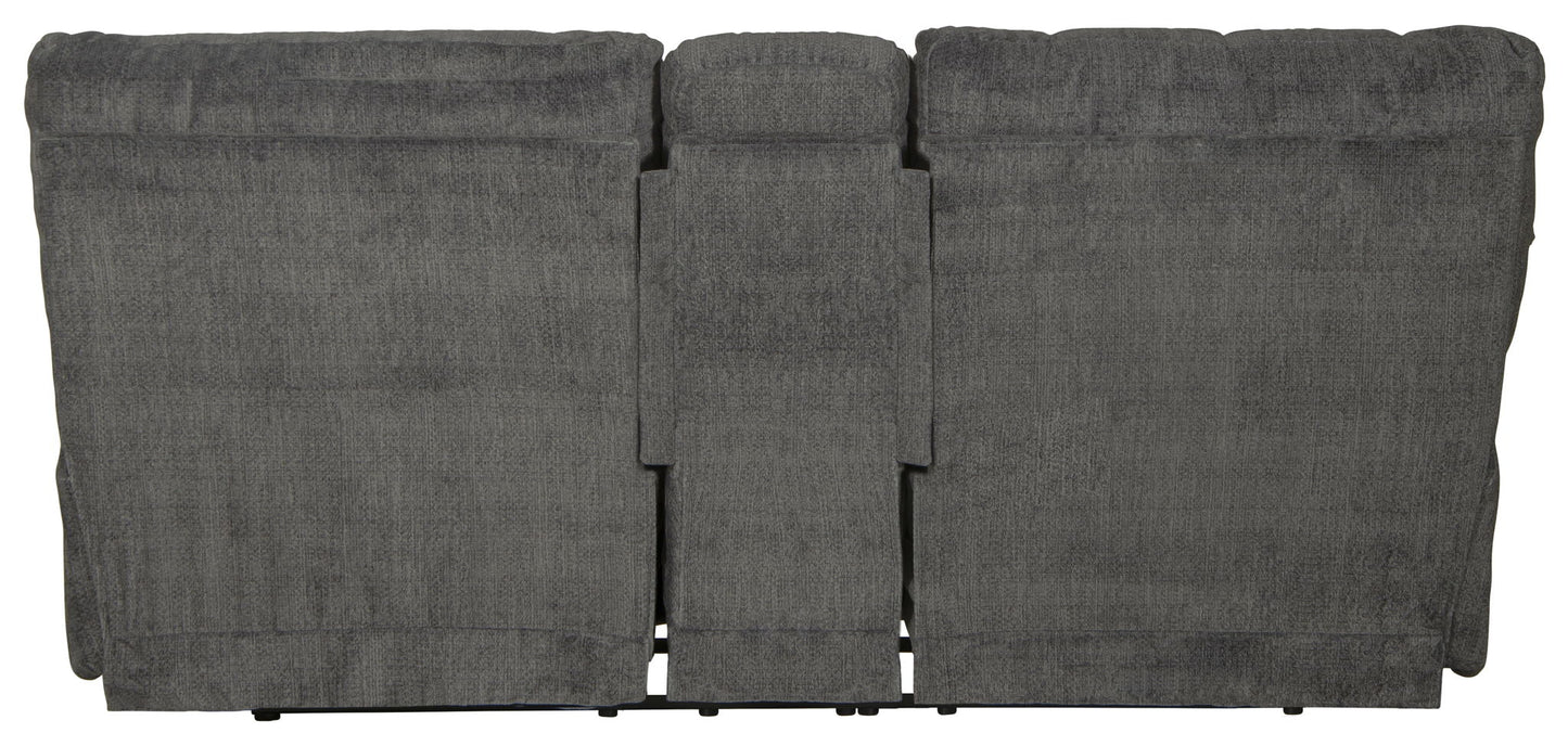 Ashland - Power Lay Flat Reclining Console Loveseat - Hornell Furniture Outlet