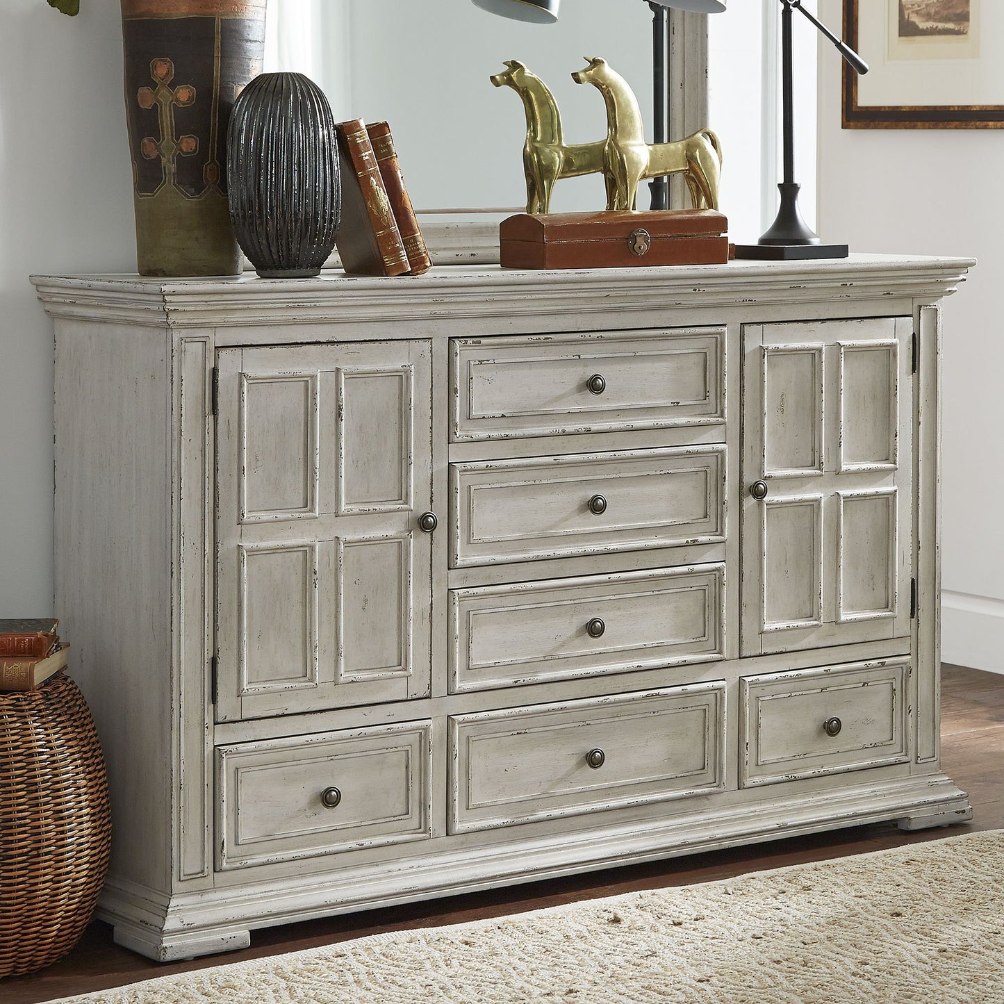 Big Valley - 2 Door 6 Drawer Dresser - Hornell Furniture Outlet