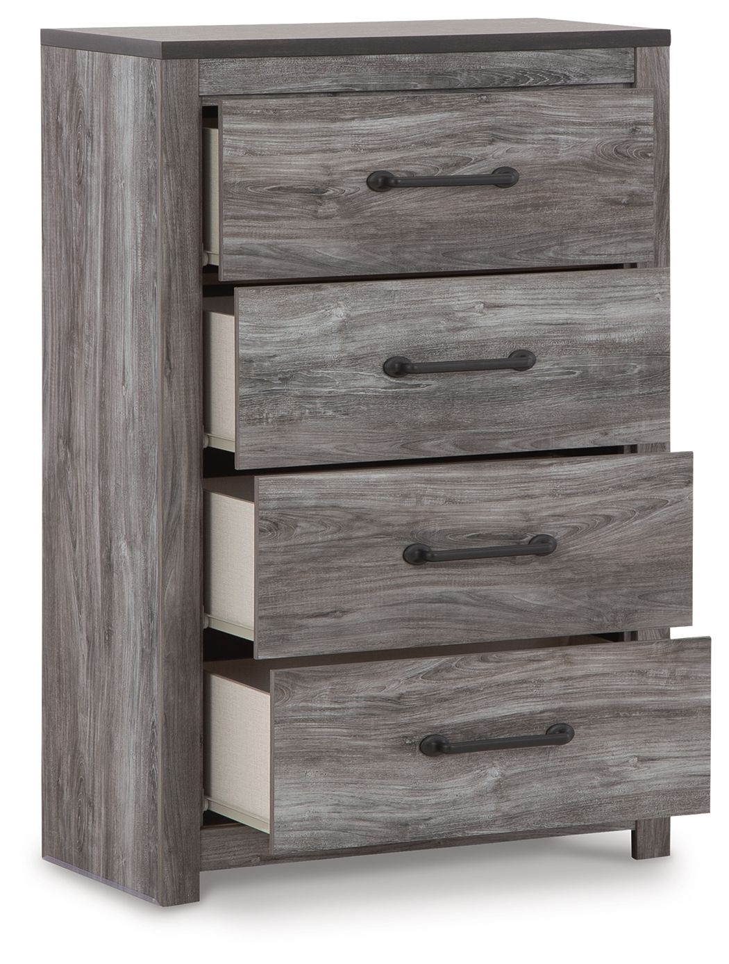 Bronyan - Dark Gray - Four Drawer Chest - Hornell Furniture Outlet
