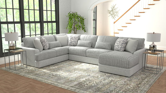 Titan - Sectional With Comfort Coil Seating And Accent Pillows Included - Hornell Furniture Outlet