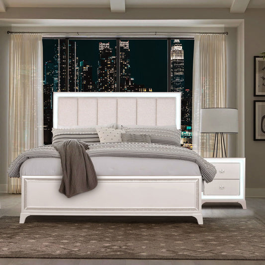 Cassie - King Bed - Off - White - Hornell Furniture Outlet