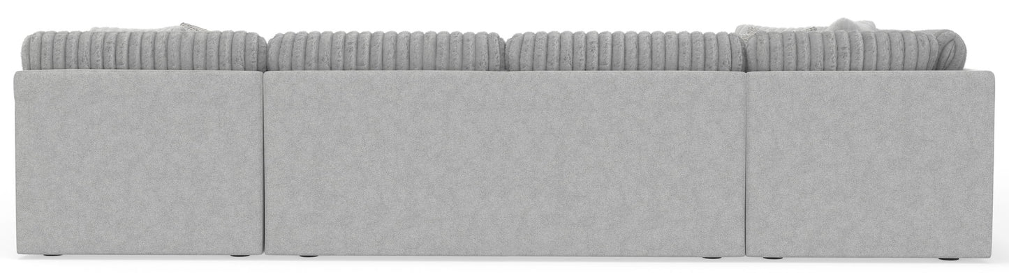 Logan - Upholstered Sectional With Comfort Coil Seating - 46" Cocktail Ottoman And Accent Pillows Included - Hornell Furniture Outlet
