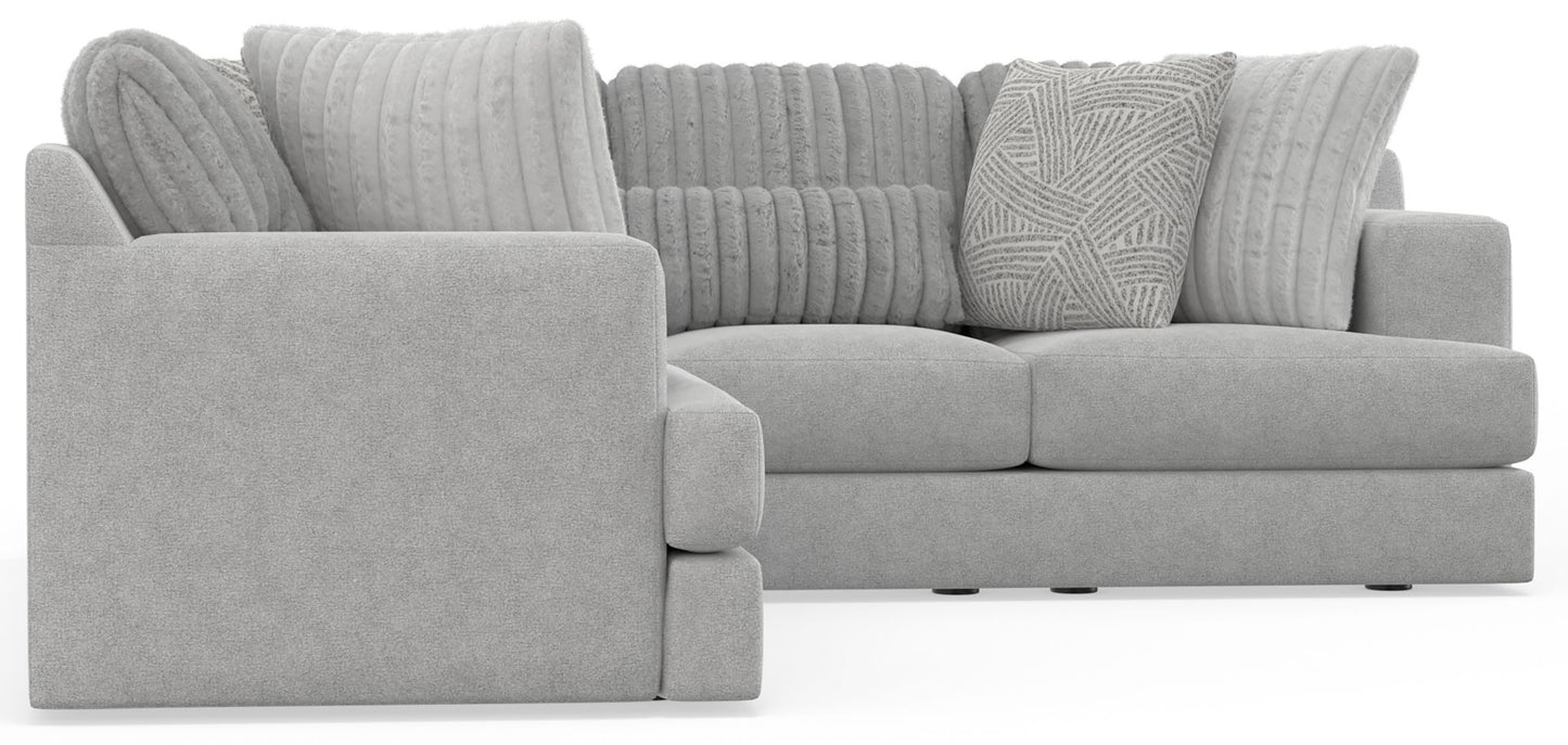 Logan - Upholstered Sectional With Comfort Coil Seating And Accent Pillows Included - Hornell Furniture Outlet