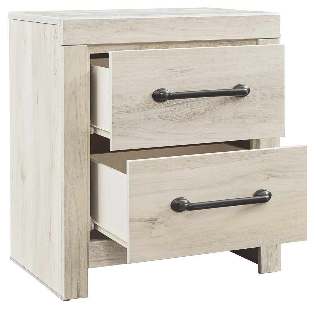Cambeck - Whitewash - Two Drawer Night Stand - Hornell Furniture Outlet
