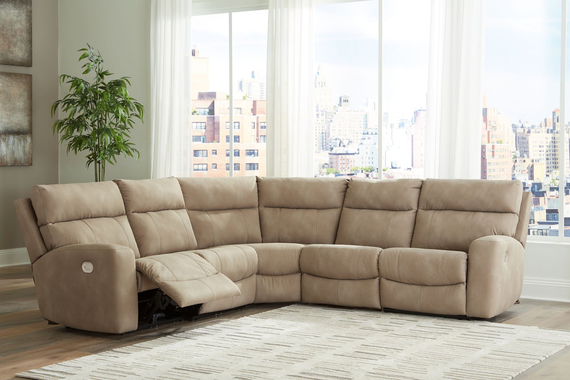 Next - gen Durapella - Power Reclinering Sectional Set - Hornell Furniture Outlet